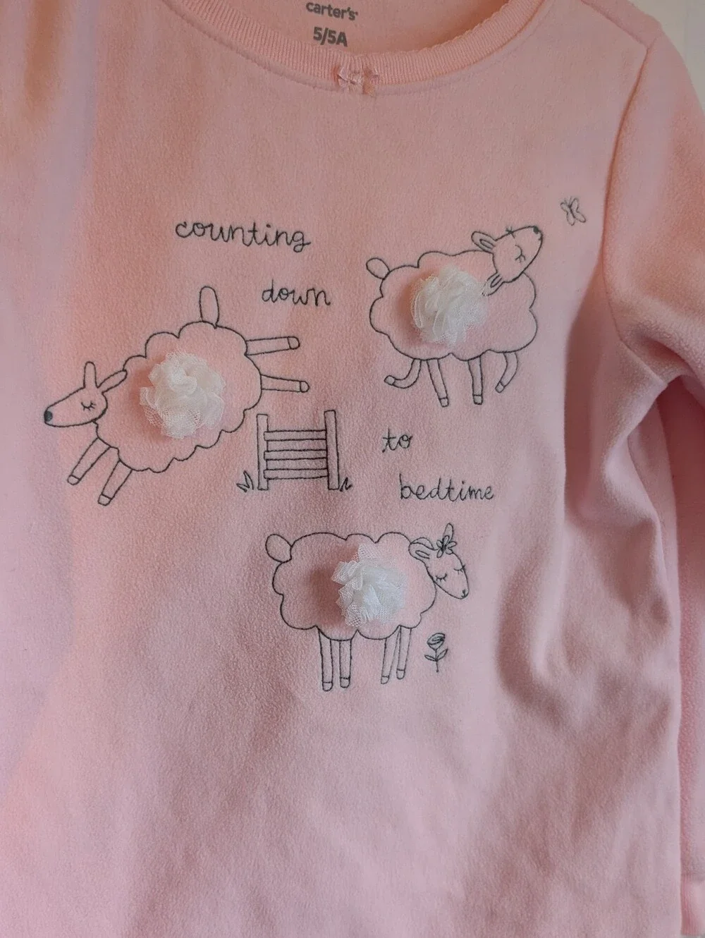 Carter's 3 Piece Pajamas Set Size 5 / 5A Sheep Theme